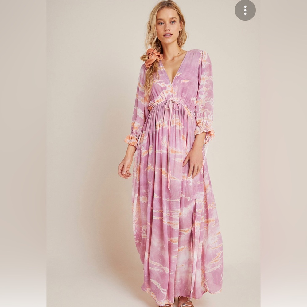 Anthropologie Young Fabulous Broke Tie Dye Dress